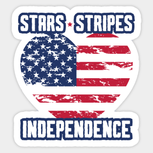 Stars Stripes and Independence Sticker